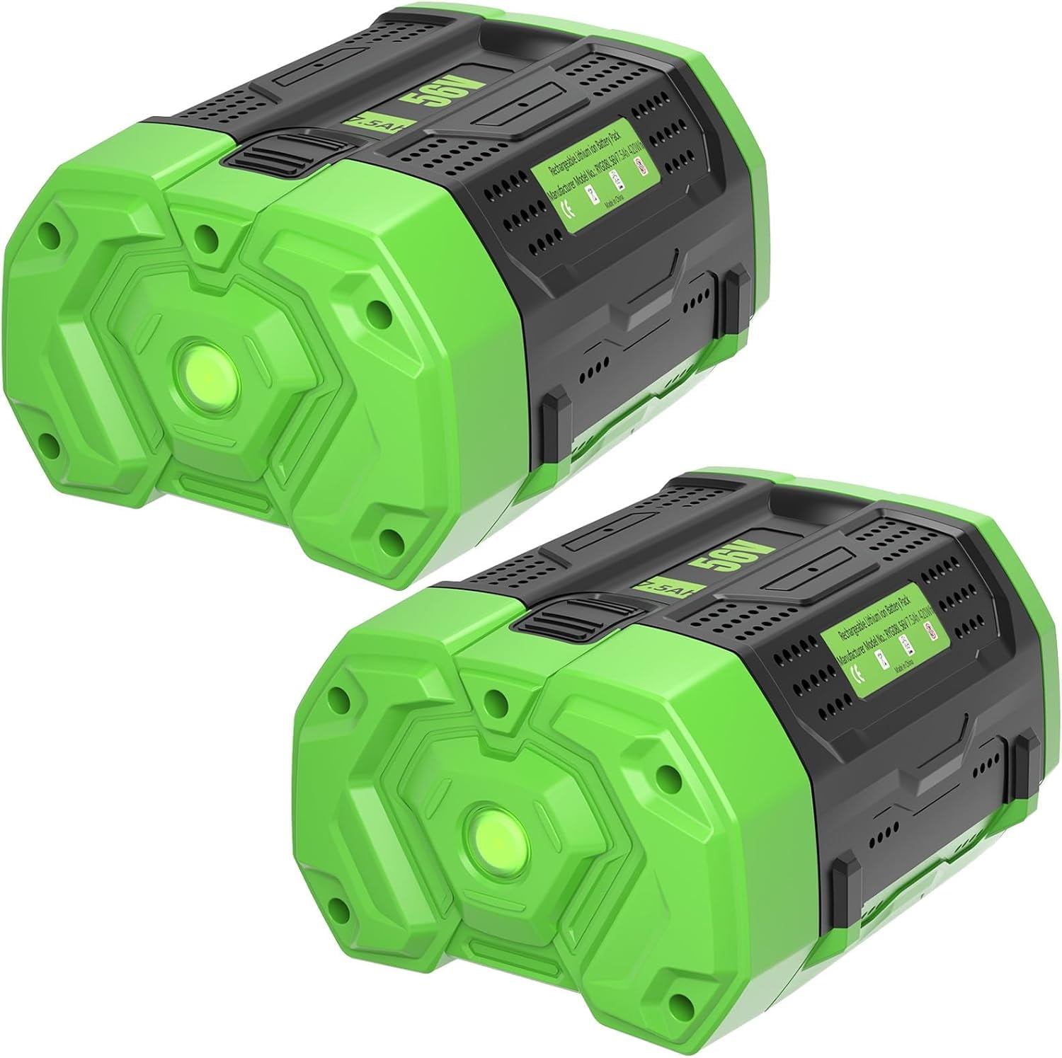 2Pack 7500mAh 56V BA4200 Batteries Replacement for EGO 56V Battery BA4200 BA4200T BA5600T BA1400T BA2800 Lithium ion Compatible with EGO Battery 56Volt Power Tools