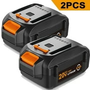 2Pack 8.0Ah 20V Replace Battery for Worx 20V Battery Compatible with Worx 20 Volt Lithium WA3520 WA3525 WG151s WG155s WG251s WG255s WG540s WG545s Cordless Power Tools Battery