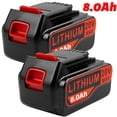 thumbnail image 1 of 2Pack 8.0Ah Lb2x4020 Battery For Black & Decker 20V Lbxr20 Lbx20 Power Tools US, 1 of 9