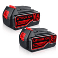 thumbnail image 1 of 2Pack 8000mAh Replacement for Black and Decker 20V Battery Lithium ion MAX 20 Volt Compatible with Black & Decker Batteries LBXR20 LBXR2020 LBX4020 LB2X4020-OPE, 1 of 7