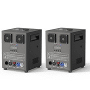 2Pack 900W Cold Spark Machine Spraying Electronic Flower Effect Machine w/ Remote Control DMX512 for Wedding Musical,30% lighterModel 2.0 Black