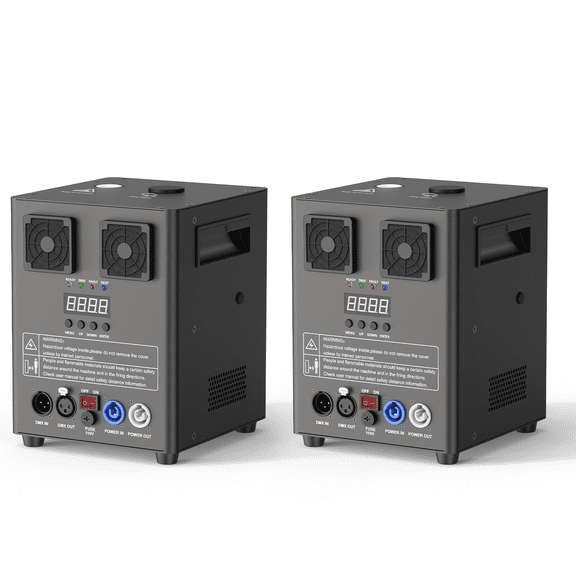 2Pack 900W Cold Spark Machine Spraying Electronic Flower Effect Machine w/ Remote Control DMX512 for Wedding Musical,30% lighter(Model 2.0 Black)