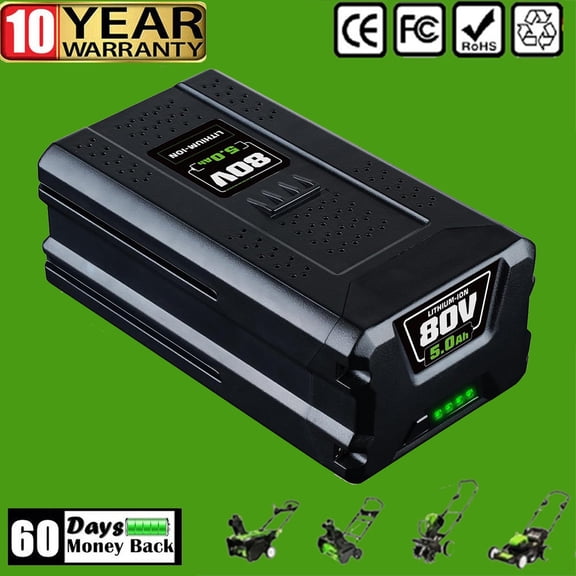 80V 5000mAh Replacement for Greenworks 80v Battery GBA80200 GBA80300 GBA80400 Lithium Ion Cordless Power Tools (Not Fit for Kobalt)