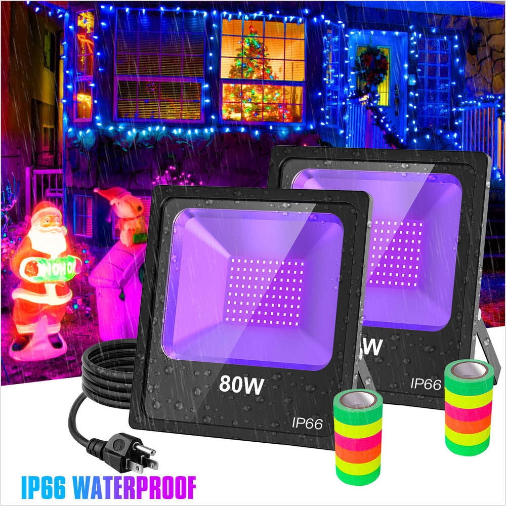 2Pack 80W LED UV Black Light Christmas Party Club Dissco Bar Stage