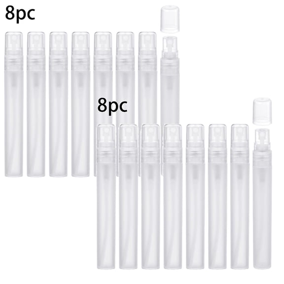 2Pack 8Pcs Clear Spray Bottle 10Ml Perfume Spray Bottle Perfume Atomizers Travel Bottle Refillable Empty Glass Bottle Mini Fine Mist Spritzer Bottle For Makeup Liquid Containers (10Ml) Food Storage