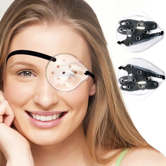 2Pack Eye Shield Breathable Clear Eye Shield for Sleeping,Clear Eye Patch Eye Protection For Adults , With Strap