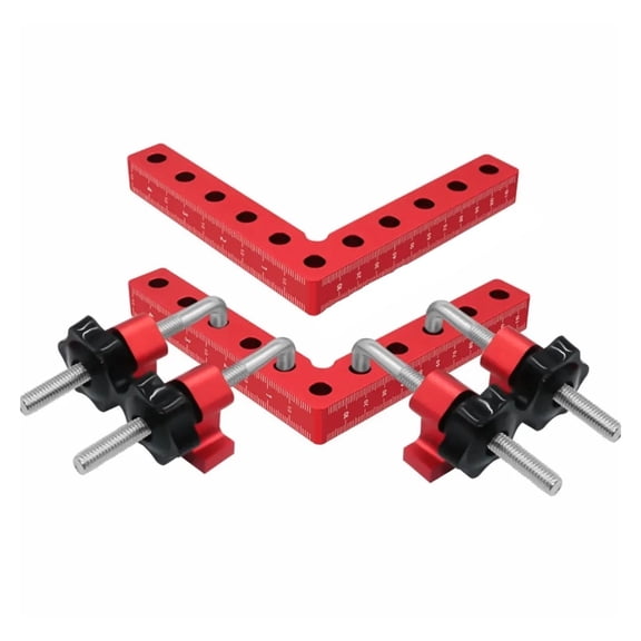 2Pack 90 Degrees Positioning Squares Right Angle Clamp,Aluminium L-Type Corner Clamp Woodworking