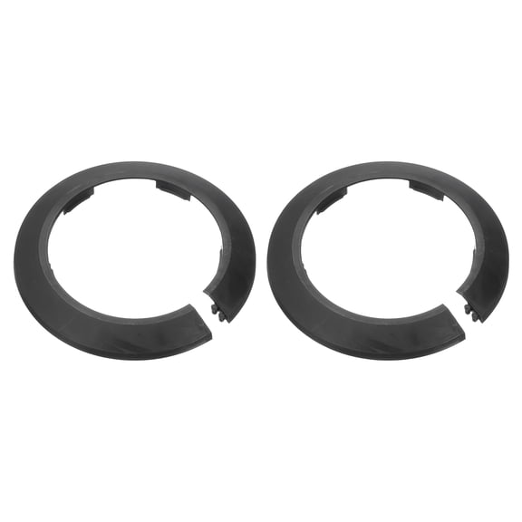 2Pack 90mm Flange Pipe Cover Decoration, PP Plastic Radiator Escutcheon, Black