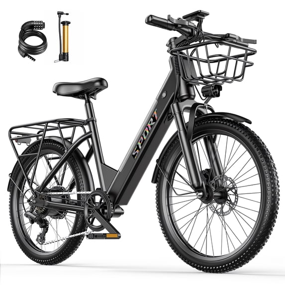 ASKGO F29-1800W Peak 750W Rated Electric Bike with Rear Seat , 48V 15A Built-in battery ,25MPH Off-Road Ebike, 26" E- Mountain /Beach Bike,Commute Electric Bicycle,All-Terrain Unisex ebikes,UL2849