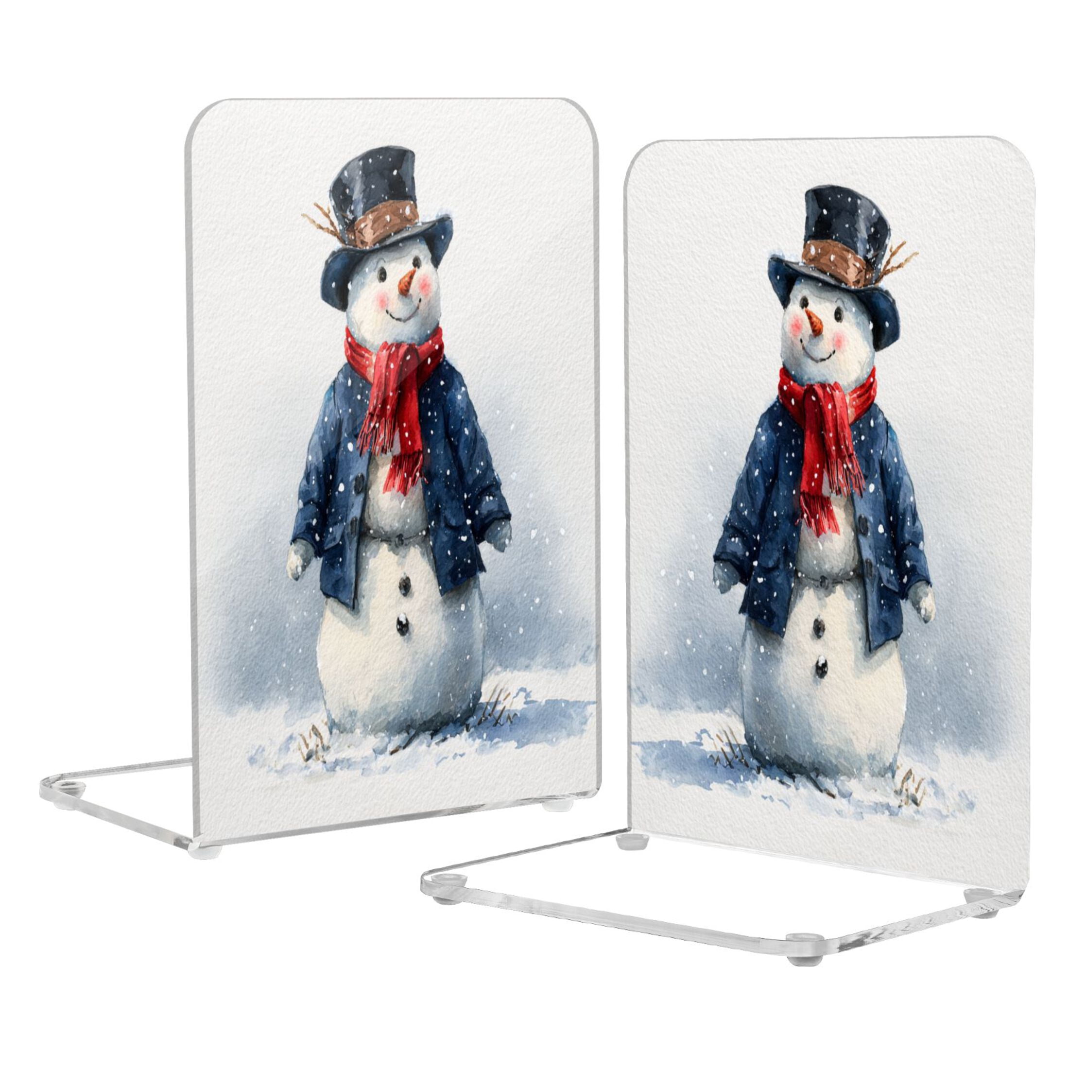 2Pack Acrylic Bookends Clear L-Shaped Book Holders with Non-Slip Pads ...