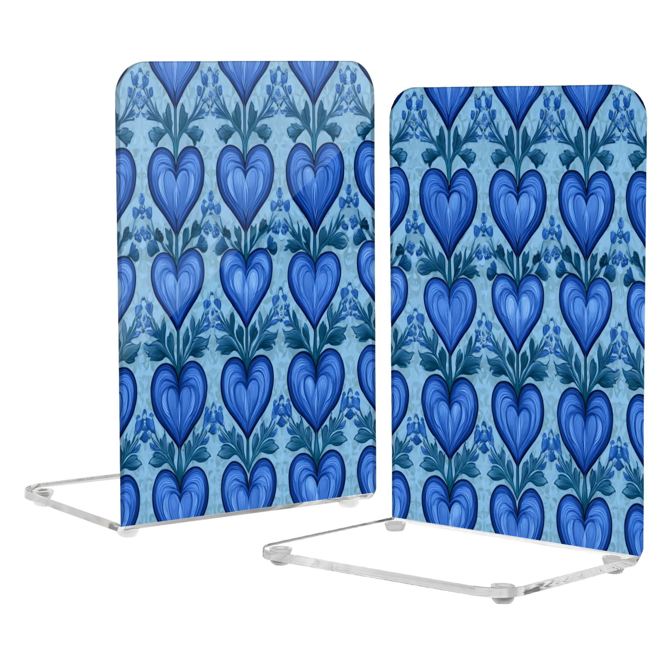 2Pack Acrylic Bookends Clear L-Shaped Book Holders with Non-Slip Pads ...