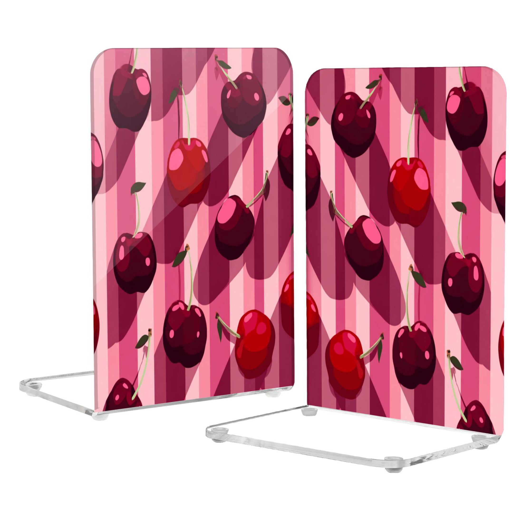 2Pack Acrylic Bookends Clear L-Shaped Book Holders with Non-Slip Pads ...