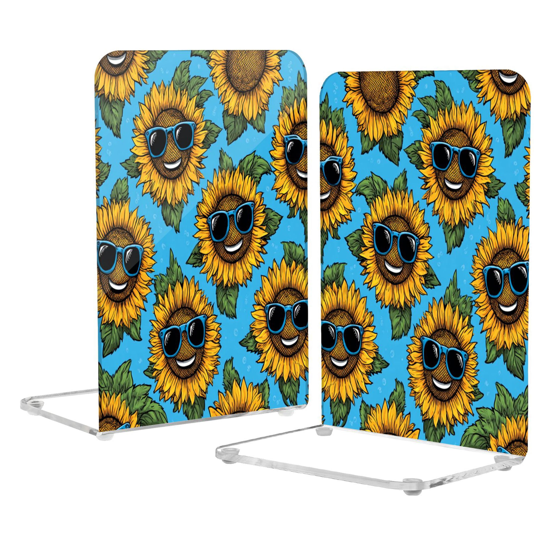 2Pack Acrylic Bookends Clear L-Shaped Book Holders with Non-Slip Pads ...