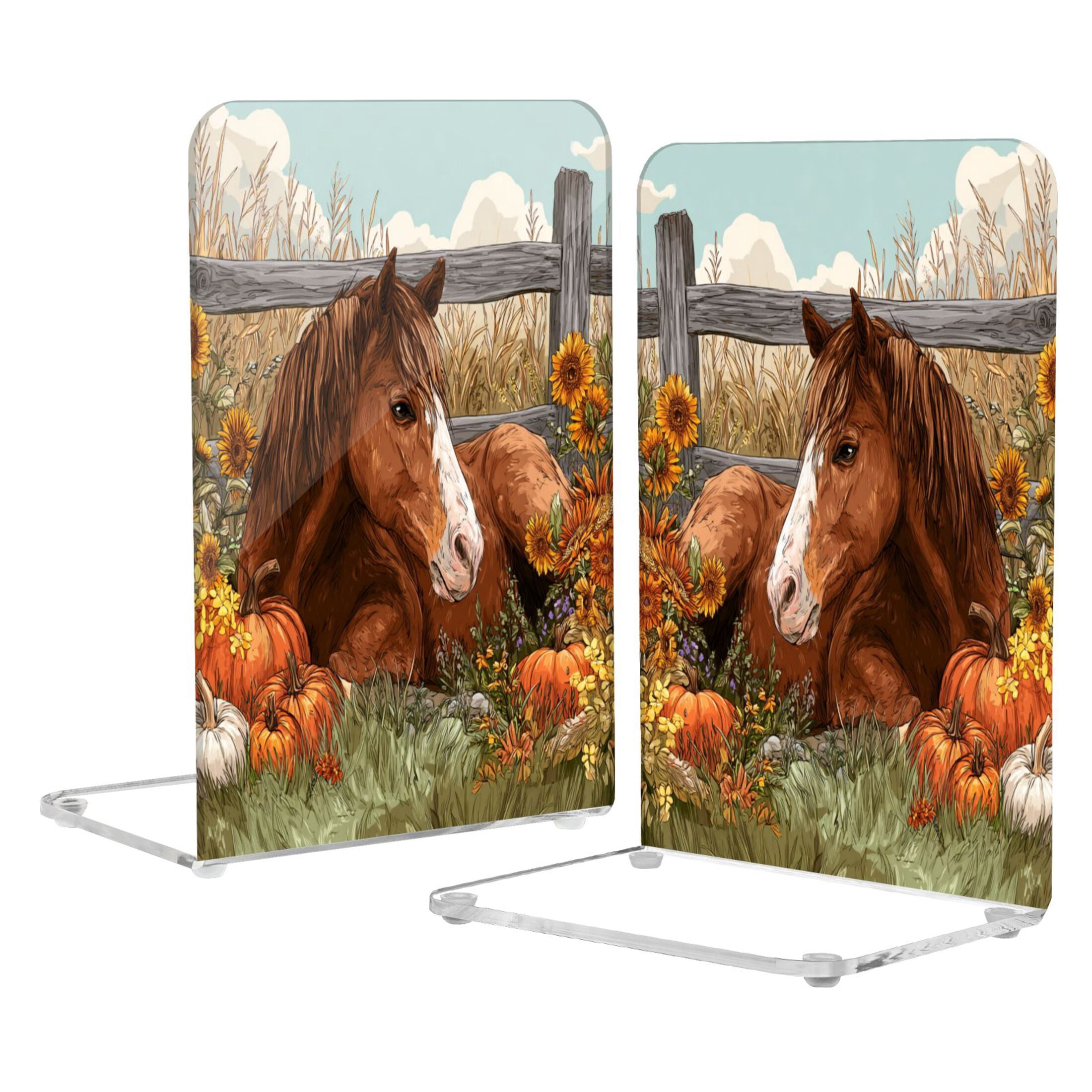 2Pack Acrylic Bookends Clear L-Shaped Book Holders with Non-Slip Pads ...