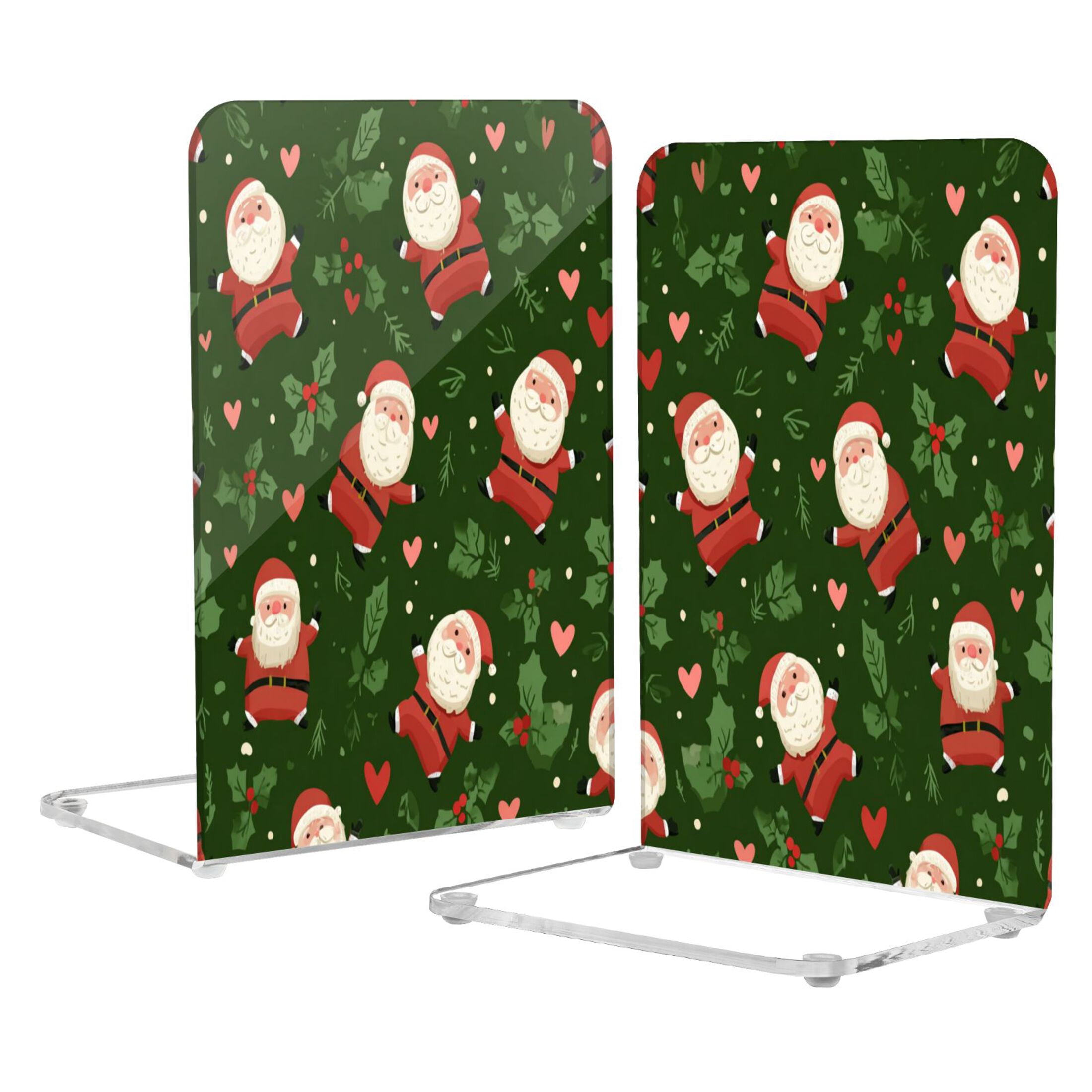 2Pack Acrylic Bookends Clear L-Shaped Book Holders with Non-Slip Pads ...