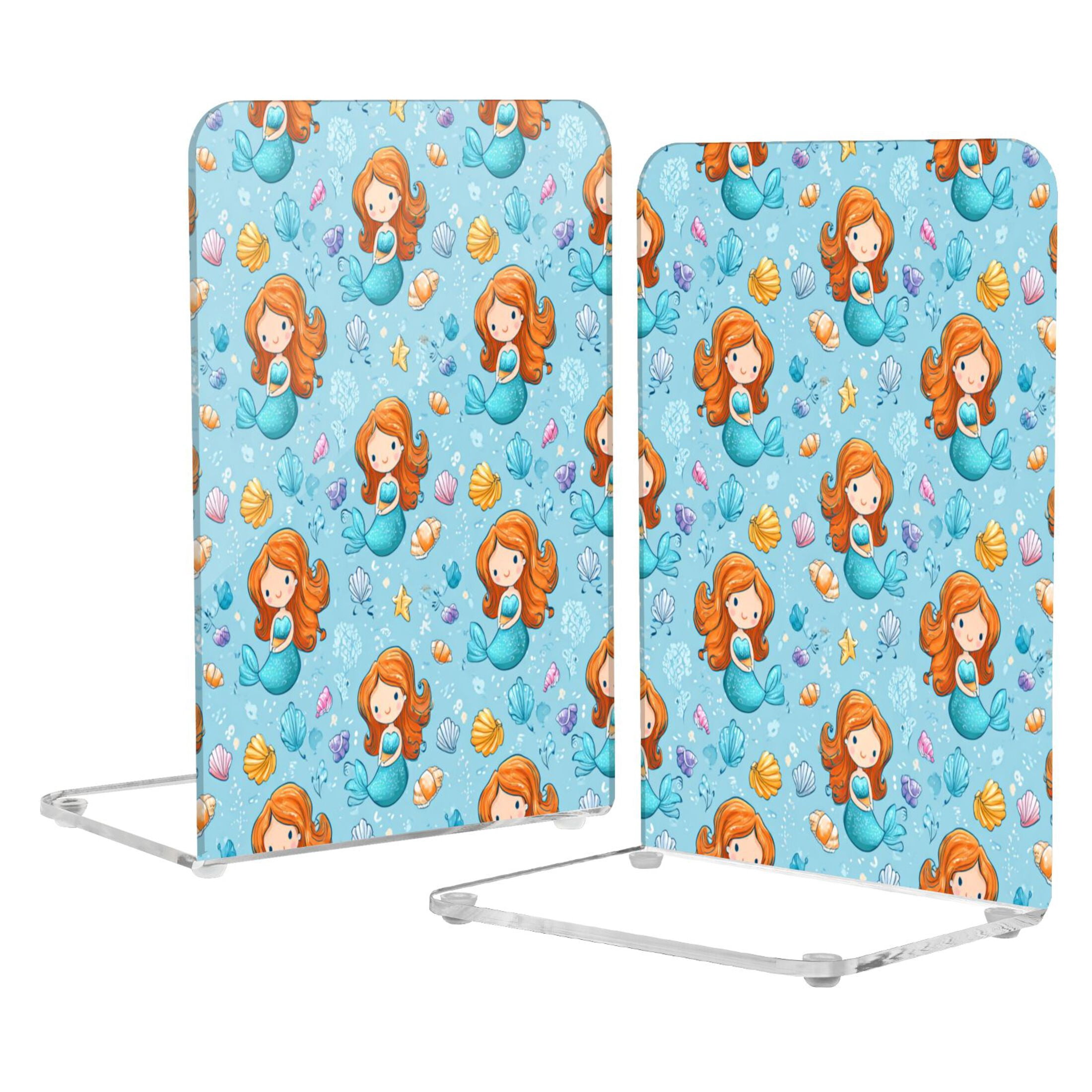 2Pack Acrylic Bookends Clear L-Shaped Book Holders with Non-Slip Pads ...