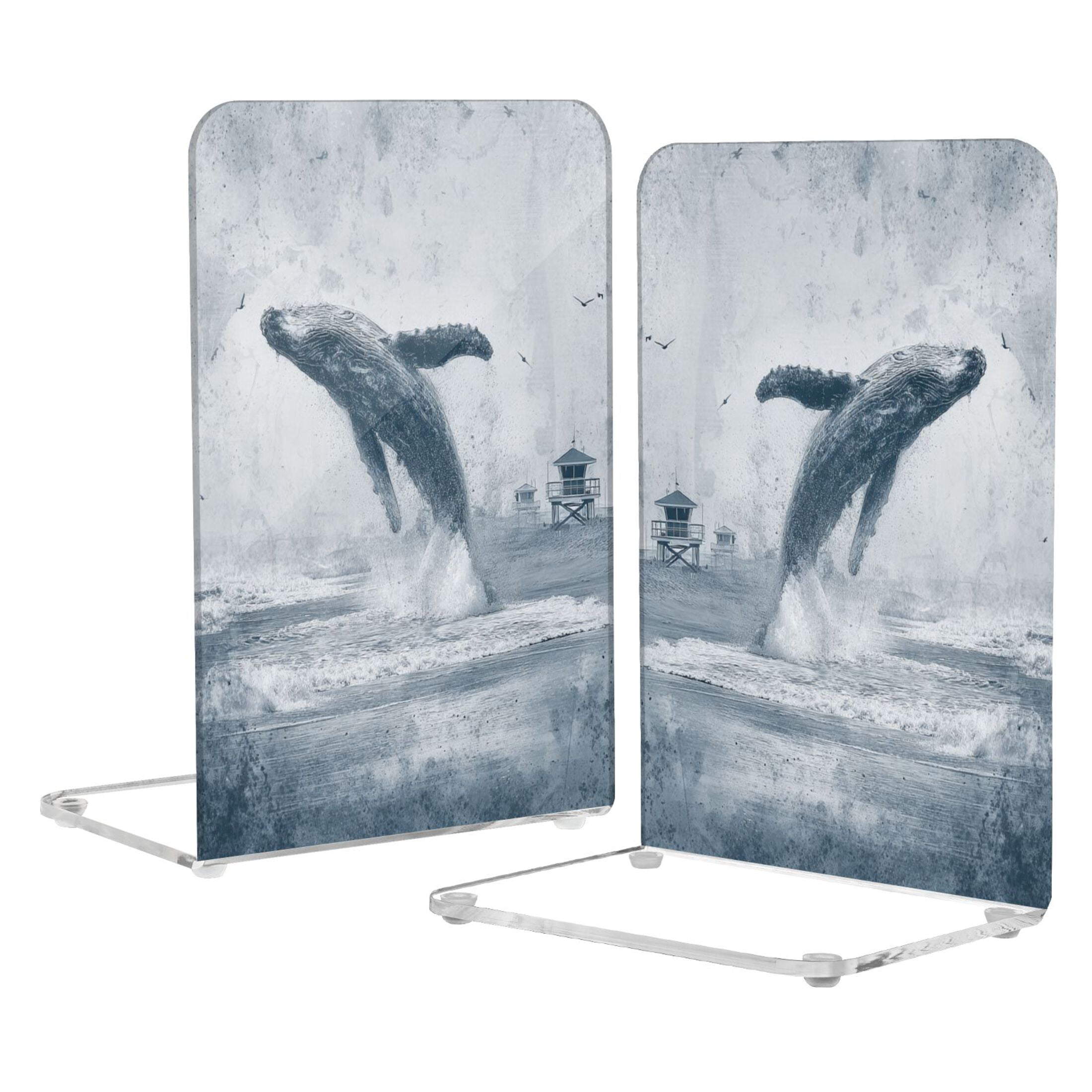 2Pack Acrylic Bookends Clear L-Shaped Book Holders with Non-Slip Pads ...