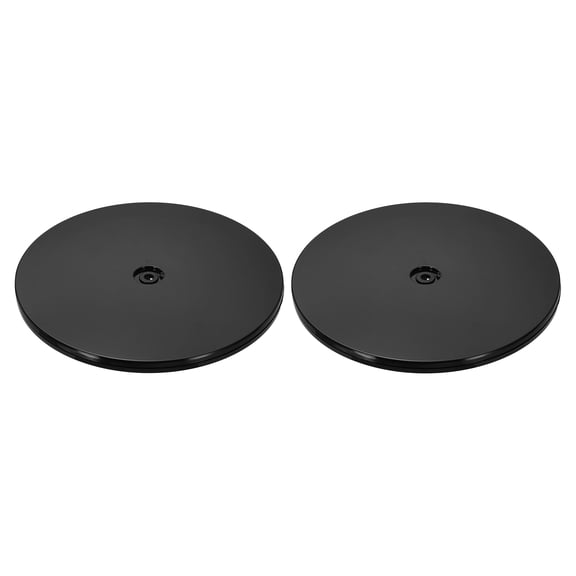 2Pack Acrylic Lazy Susan Turntable, 9" Spinner Lazy Susan Turntable Organizer, Acrylic Ball Bearing Rotating Tray for Pantry Spice Rack Decorating, Black