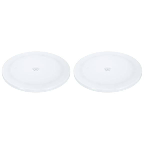 2Pack Acrylic Lazy Susan Turntable, 9" Spinner Lazy Susan Turntable Organizer, Acrylic Ball Bearing Rotating Tray for Pantry Spice Rack Decorating, White