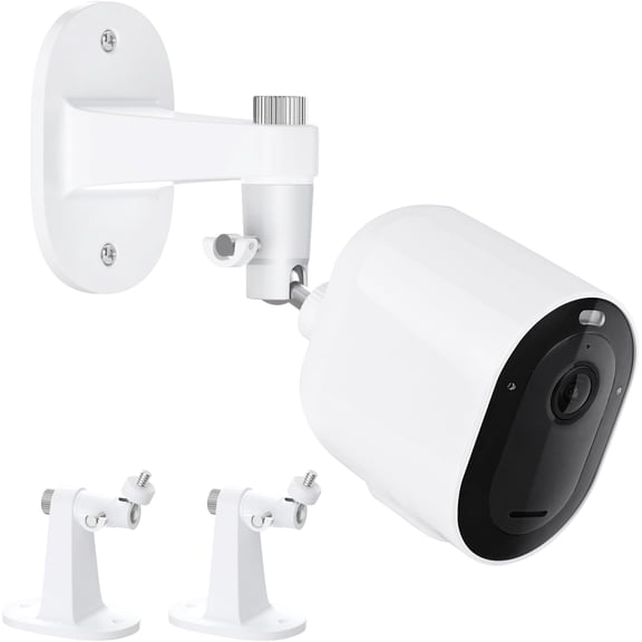 2Pack Adjustable Mount for Arlo Essential 3rd n/2nd n/Arlo Pro (6th n)/Pro 5S/Pro 4/Pro 3/Pro 2/Pro/Ultra 3/Ultra 2/Ultra/Go 2, No-Drill Security Wall Mount, White