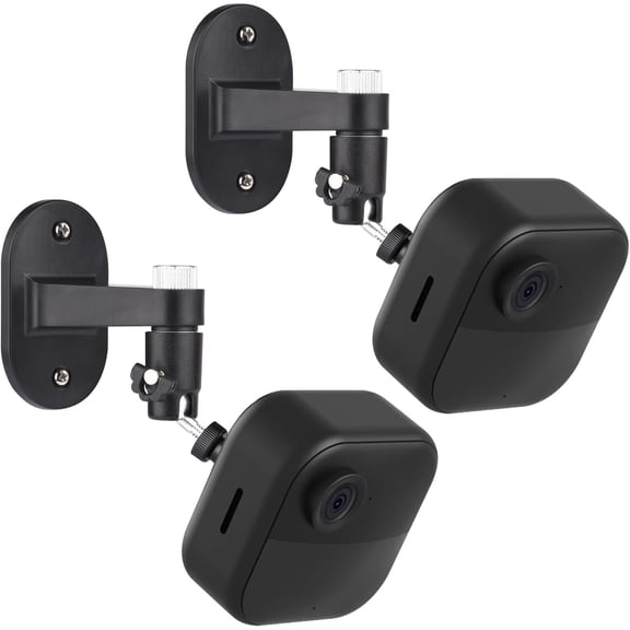 2Pack Adjustable Security Wall Mount Bracket for Outdoor 2K+ / Outdoor 4 (4th Gen) / (3rd Gen), XT / XT2 / Mini, Perfect View Angle for Your Surveillance Camera - Black
