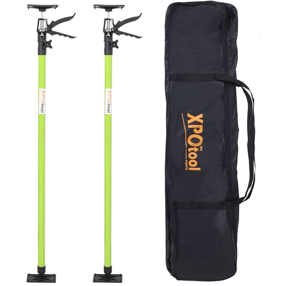 2Pack Adjustable Support Pole with Carry Bag, Steel Multiuse Support Rod for Jacks Drywalls Cabinets, 45 to 114 Inch