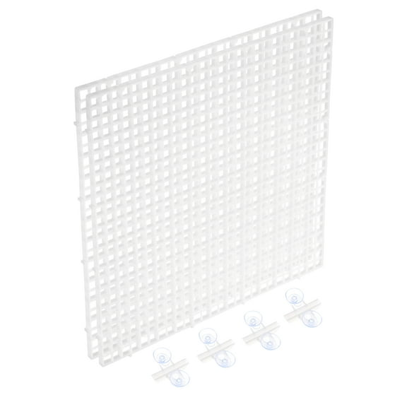 2Pack Aquarium Fish Tank Divider, 12x12 Inch Egg Crate with Suction Cups, White