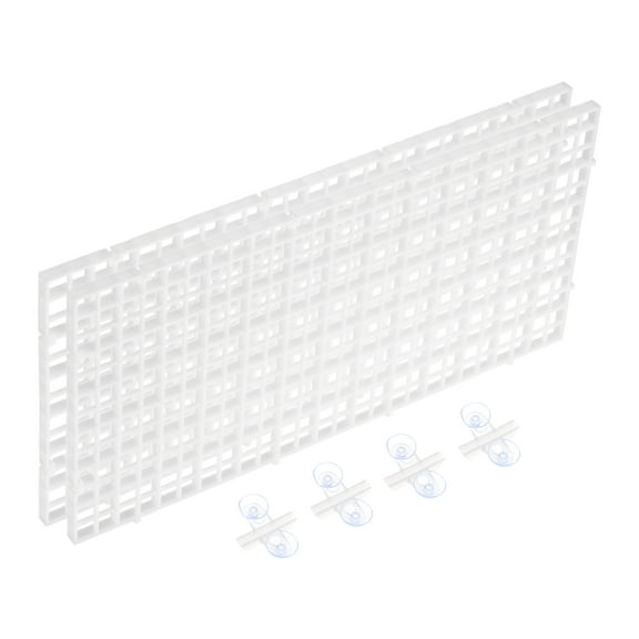 2Pack Aquarium Fish Tank Divider, 12x6 Inch Egg Crate with Suction Cups, White