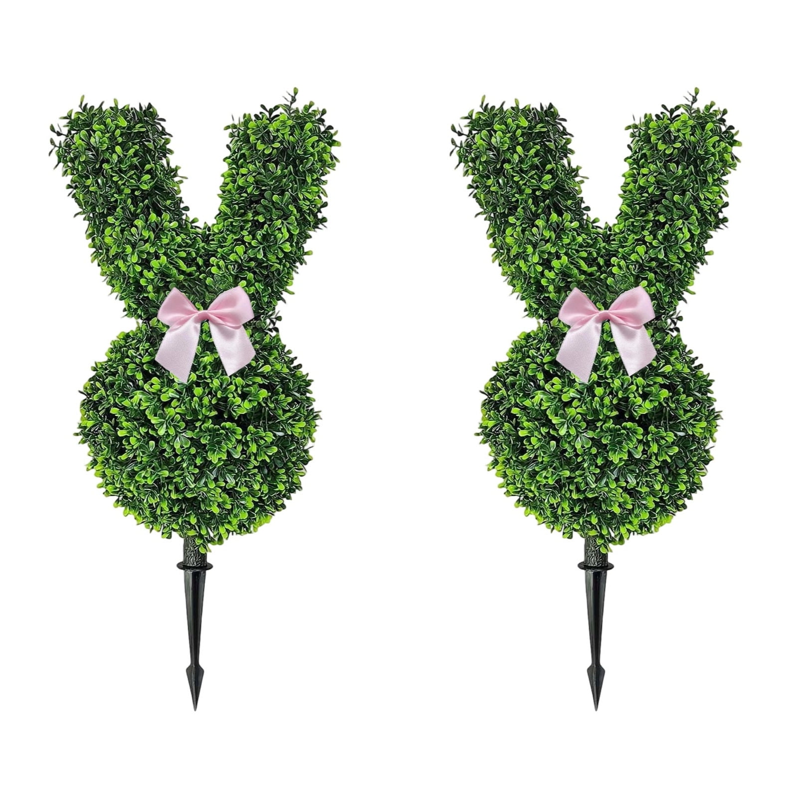 2Pack Artificial Bunny Topiary Outdoor - Rabbit Shaped Topiary Trees ...