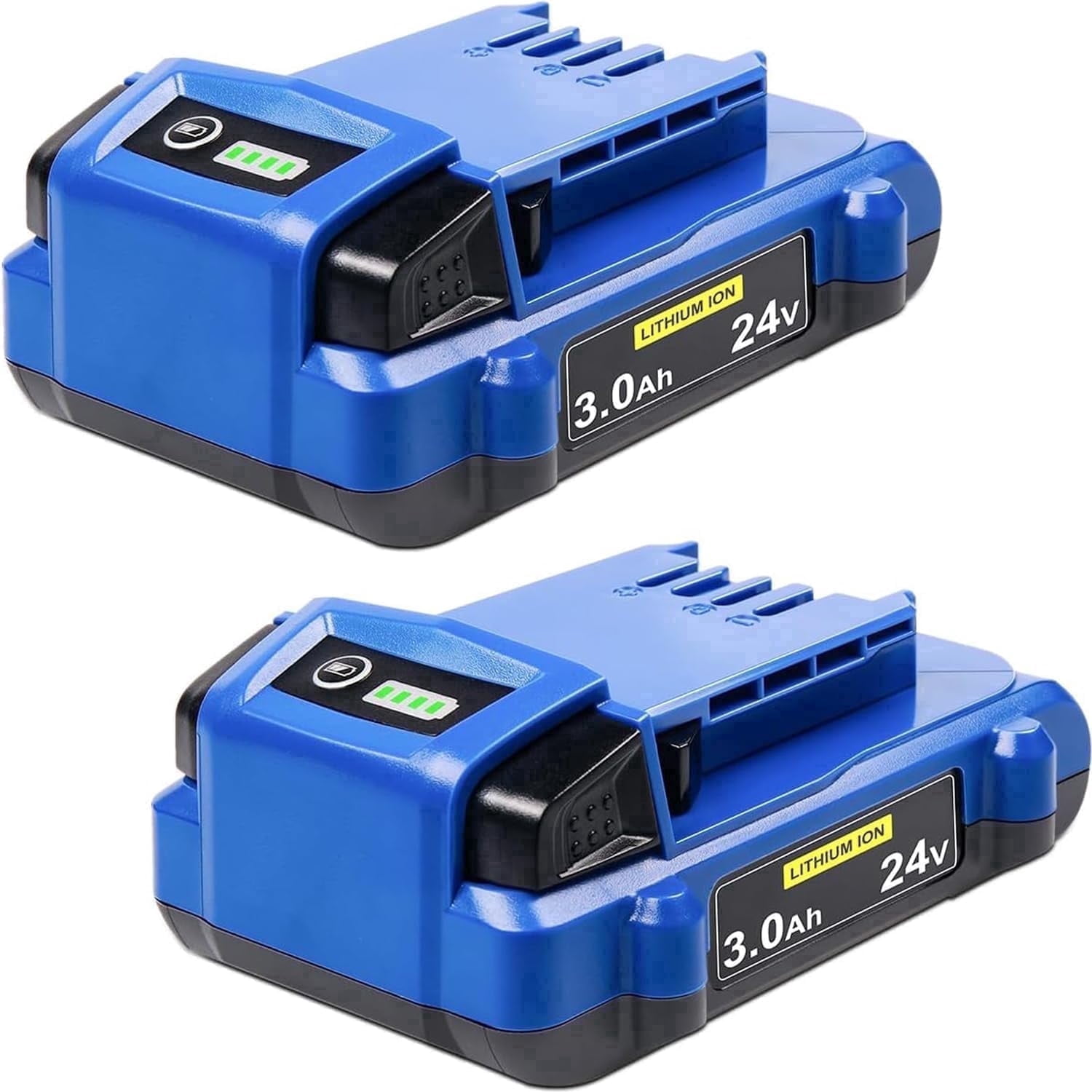 2Pack BOTKK 3Ah Replacement Lithium Ion Battery for Kobalt 24V Battery 2.0Ah KB224-03 for Kobalt 24V Drill and Flashlight