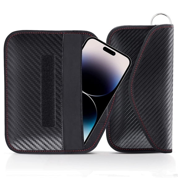 2Pack Bag for Key Fob, 7.87"X3.93" Cage Protector, Car RFID Signal Blocking, Anti-Theft Pouch Anti-Hacking Case Blocker (Black)