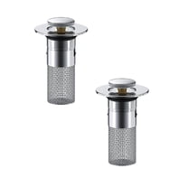 2Pack Bathroom Stopper Hair Catcher Up Drain Filter With Removable Stainless Steel Filter Hair Catcher For Bathroom Stopper Replacement Bathroom Drain Strainer！ Funnel Home Decor