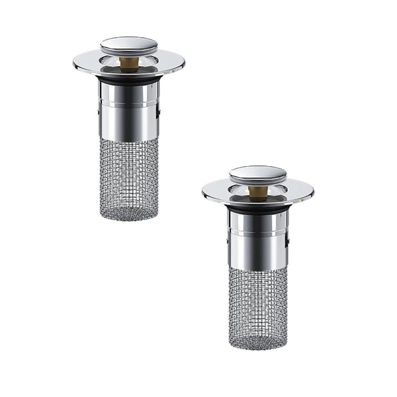 2Pack Bathroom Stopper Hair Catcher Up Drain Filter With Removable Stainless Steel Filter Hair Catcher For Bathroom Stopper Replacement Bathroom Drain Strainer！ Funnel Home Decor