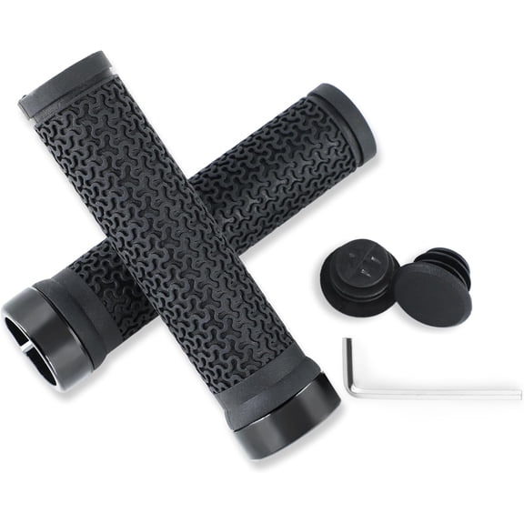 2Pack Bike Handlebar Grips, Bicycle Handle Bar Grips Mushroom Grips for BMX, Mountain, MTB, Beach Cruiser, Scooter, Folding Bike, Soft Non-Slip-Rubber Hand Grip Comfortable Ergonomic