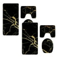 thumbnail image 1 of 2Pack Black And Gold 3 Bathroom Rugs Set Bath Rug Mat And Toilet Lid Cover Bathroom Products Home Decor, 1 of 7