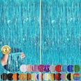 thumbnail image 1 of 2Pack Blue Party Streamers 3.3x 8.3ft Foil Fringe Curtains Metallic Photo Booth for Birthday Wedding Baby Shower Underwater Ocean Party Decorations Tinsel Curtain for Parties Streamers Tinsel, 1 of 14