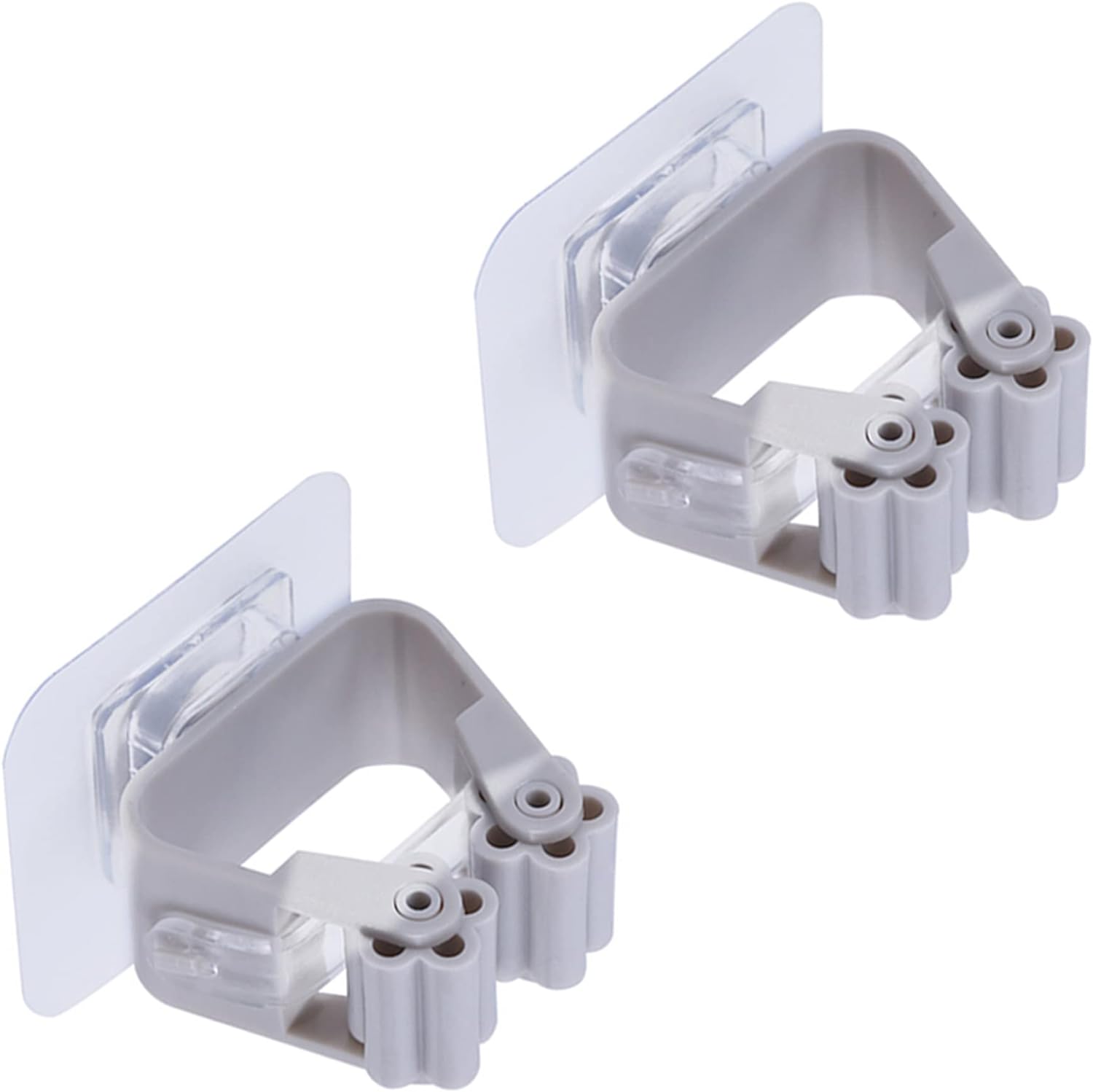 2Pack Broom Mop Holder, AntiSlip Self Adhesive Holders Wall Mount No