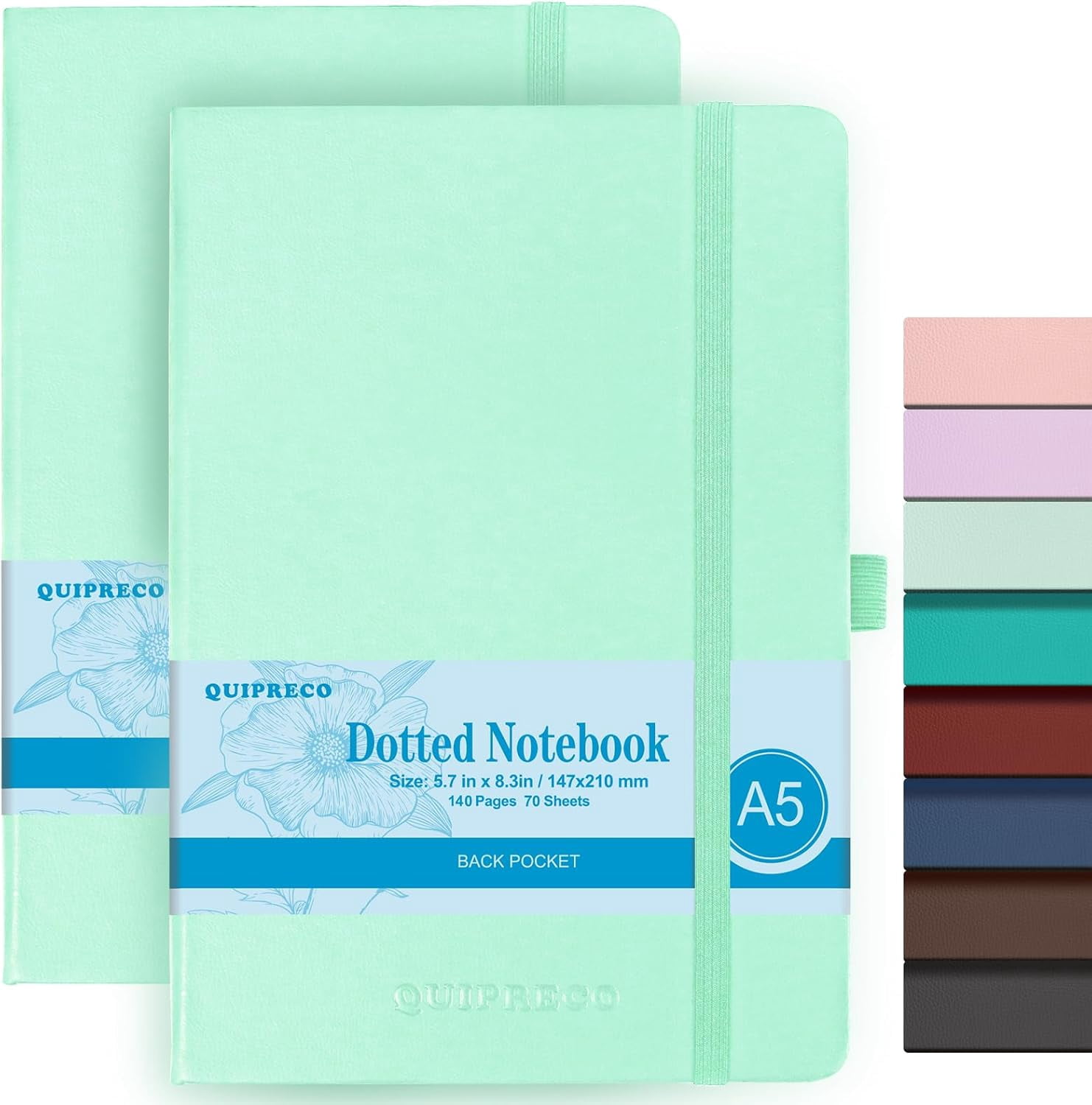 2Pack Bullet Dotted Journal Hardcover Notebook, A5 140 Pages 120Gsm ...