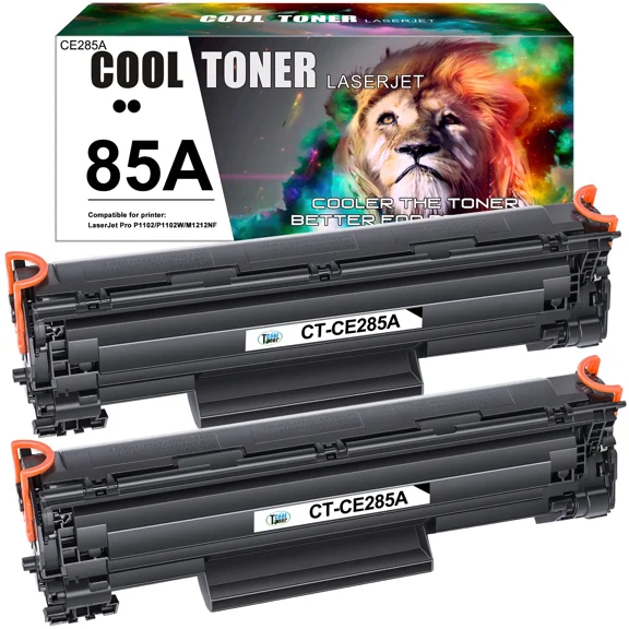 2Pack CE285A 85A 285A Toner Cartridge For LaserJet P1102 P1102W M1132 M1212NF