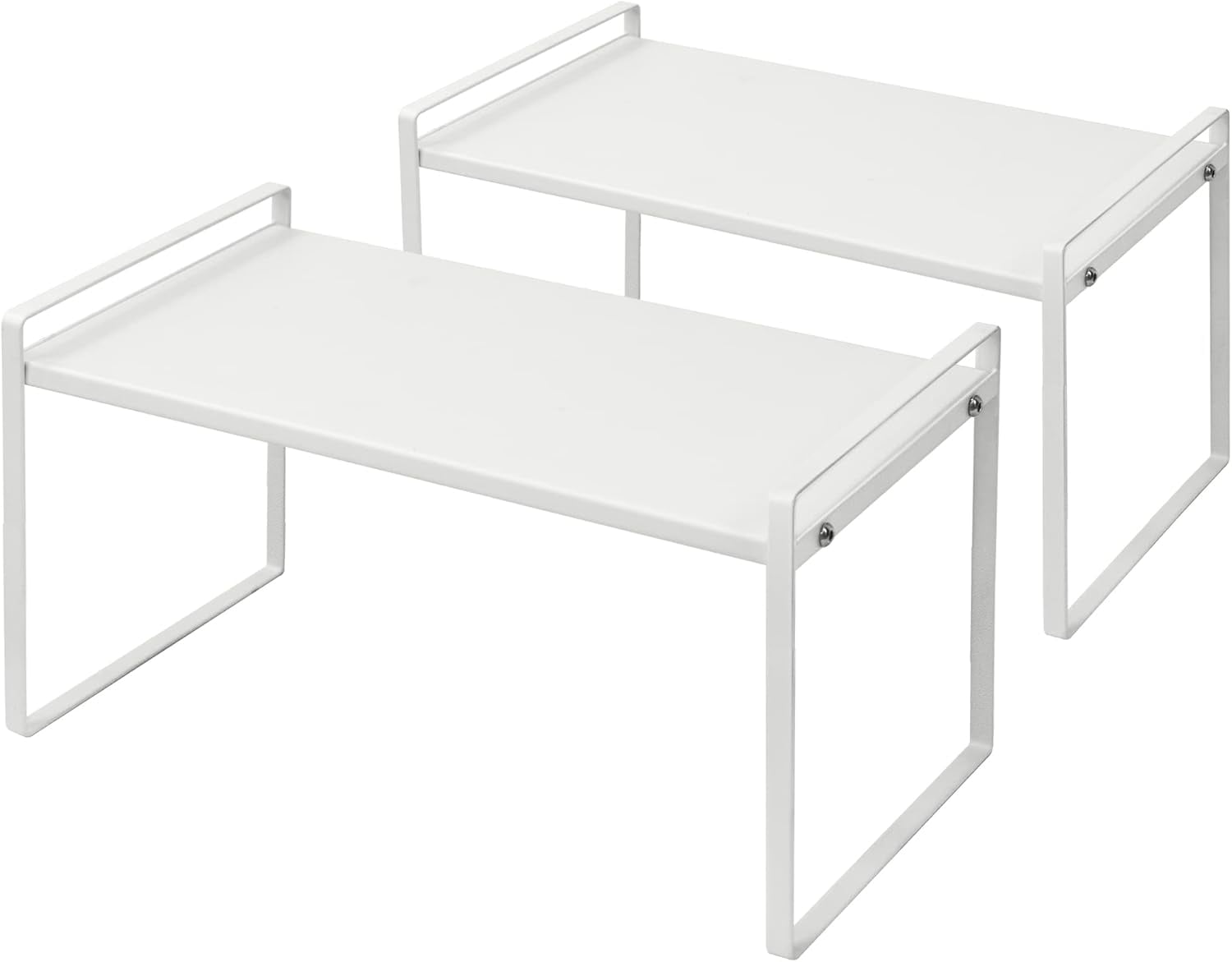 2Pack Shelves Stackable Shelf Organizer Rack Riser for Kitchen