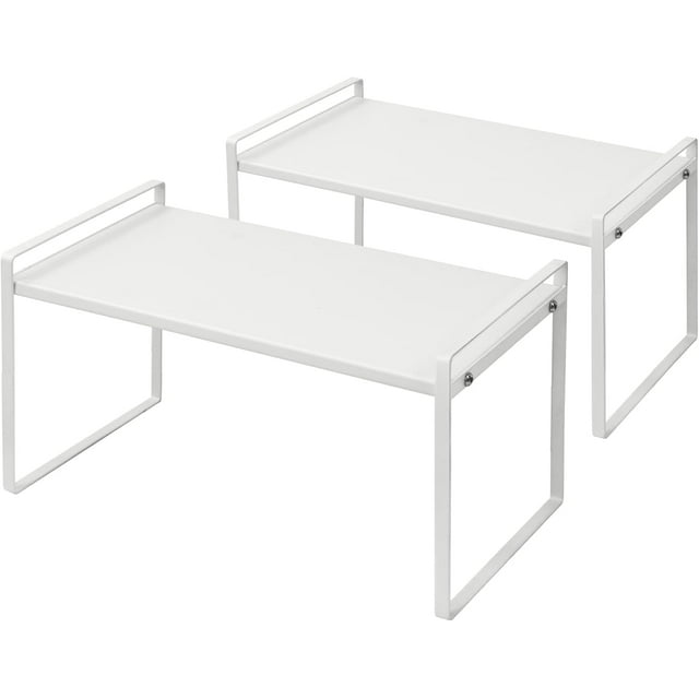 2Pack Shelves Stackable Shelf Organizer Rack Riser for Kitchen