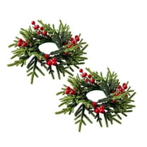 2Pack Candle Ring Wreath Candle Ring Wreath Suitable For Candles And Candle Holders Candle Holder Ring Suitable For Columnar Candles Festivals Candles & Holders Home Decor