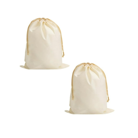2Pack Canvas Laundry Bag Thick Laundry Bag With Handles & Drawstring Extra Large Heavy Duty Washable Liner Hamper Liner For Travel Camp College Storage Containers