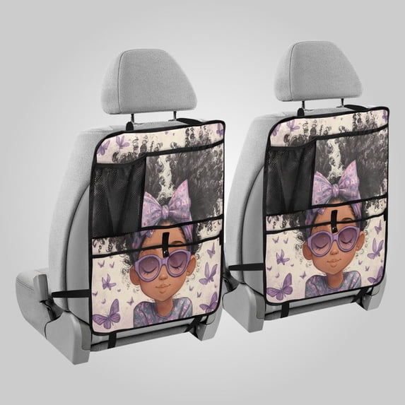 2Pack Car Back Seat Organizer Antique Nylon Fabric Thickened Waterproof ...