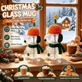 thumbnail image 1 of 2Pack Cartoon Dog‑Shaped Snoo.py Glass Cold Cup Tumbler With Straw, 20oz Removable Knit Hat & Scarf, Cute Novelty Glass Cup for Iced Coffee & Cold Drinks, 1 of 9