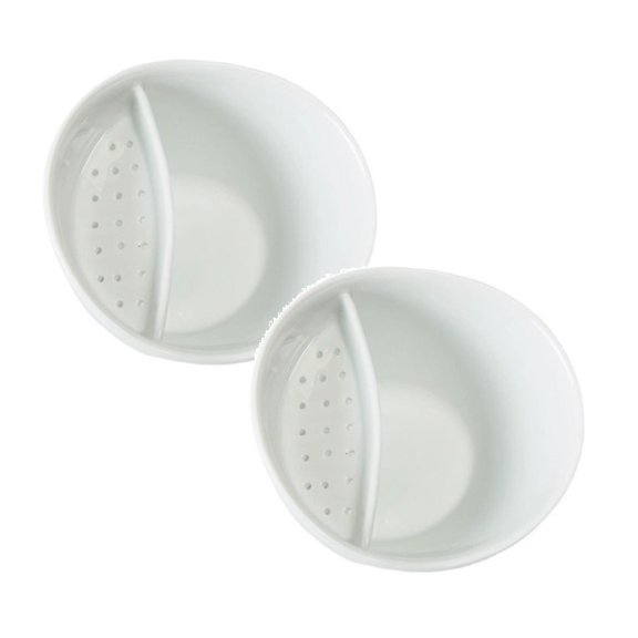 2Pack Ceramic Smart Cup Double Layer Interesting And Practical Design Suitable For Display And Entertaining Glass&Bottle White