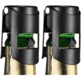 thumbnail image 1 of 2Pack Champagne Stopper Black - Professional Champagne Saver Bottle Stopper with Pure Silicone Airtight Seal - Stainless Steel Prosecco, Cava, and Sparkling Wine Stopper, 1 of 6