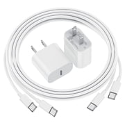 i Phone 17 16 15 Charger Fast Charging 2 Pack 20W USB C Charger Block Type C Chargers 6FT Cord Wall Phone Chargers Compatible with iPhone 17/16/15 Pro Max/Plus/S25 Case