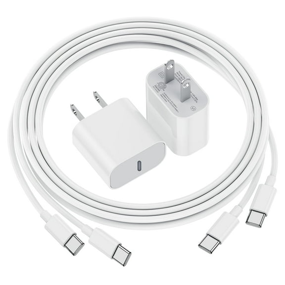 2Pack Charger with 2-Pack 6FT Cable Compatible with iPhone Charger and for iphone 16 pro max /16pro/16//15pro max /15pro /15