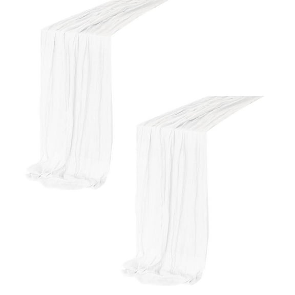 2Pack Cheesecloth Table Runner Cheese Cloth Tablecloth 90X180 Cm Table Runner For Wedding Decor Holiday Birthday Party Table Dining Room Dresser Decor Decorative Table Banner Home Decor